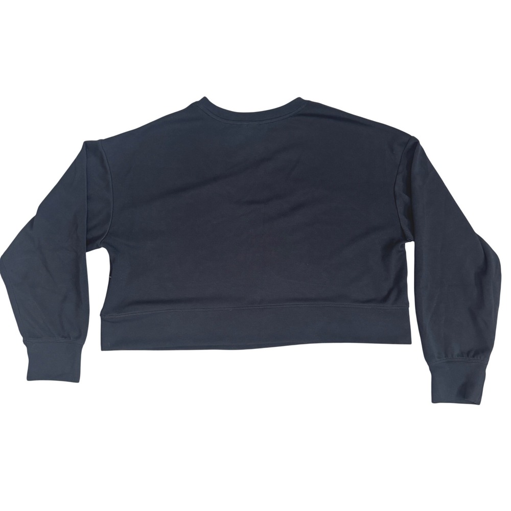 90 Degree by Reflex Softlite Scuba Zoe Pullover Black Cutout Crop Sweatshirt XL - Picture 2 of 7